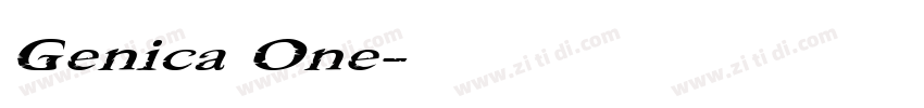 Genica One字体转换